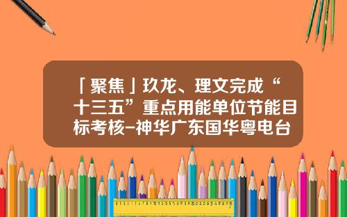 「聚焦」玖龙、理文完成“十三五”重点用能单位节能目标考核-神华广东国华粤电台山发电有限公司