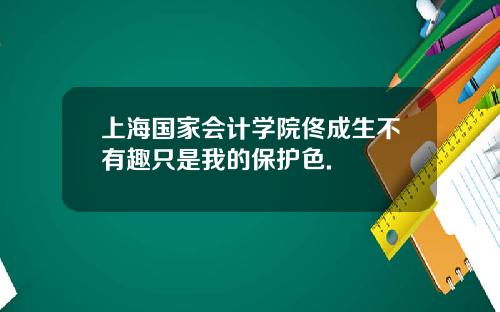 上海国家会计学院佟成生不有趣只是我的保护色.