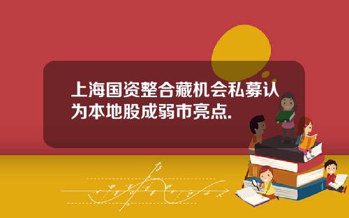 上海国资整合藏机会私募认为本地股成弱市亮点.