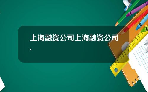 上海融资公司上海融资公司.
