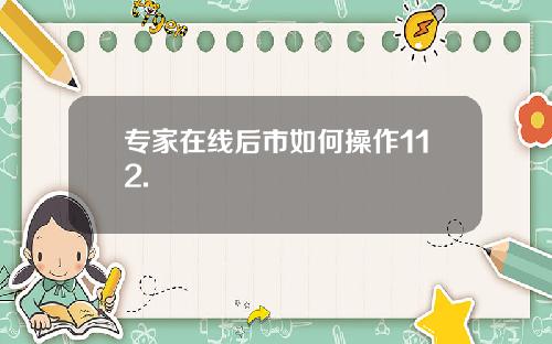 专家在线后市如何操作112.