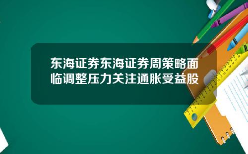 东海证券东海证券周策略面临调整压力关注通胀受益股