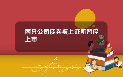 两只公司债券被上证所暂停上市
