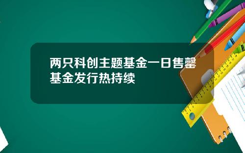 两只科创主题基金一日售罄基金发行热持续
