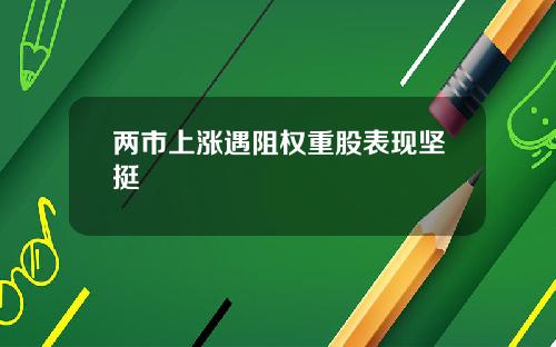 两市上涨遇阻权重股表现坚挺