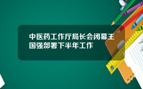 中医药工作厅局长会闭幕王国强部署下半年工作