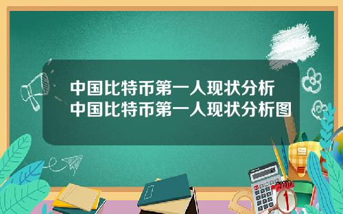 中国比特币第一人现状分析中国比特币第一人现状分析图