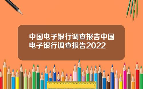 中国电子银行调查报告中国电子银行调查报告2022