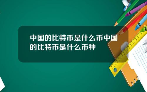 中国的比特币是什么币中国的比特币是什么币种