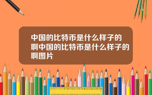 中国的比特币是什么样子的啊中国的比特币是什么样子的啊图片