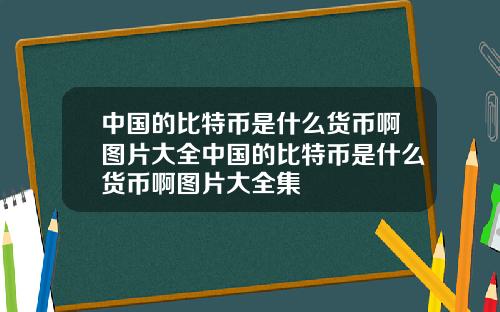 中国的比特币是什么货币啊图片大全中国的比特币是什么货币啊图片大全集