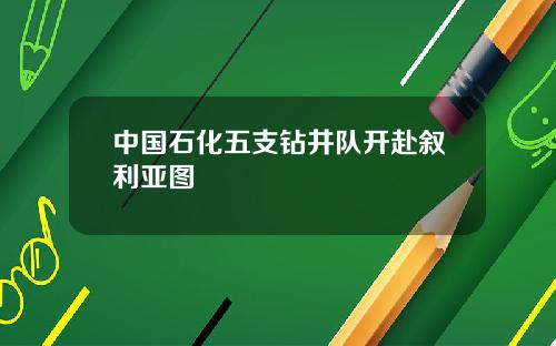 中国石化五支钻井队开赴叙利亚图