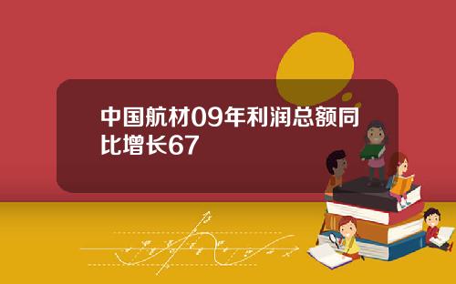 中国航材09年利润总额同比增长67