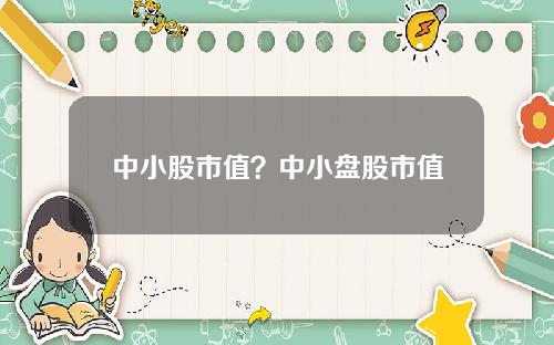 中小股市值？中小盘股市值