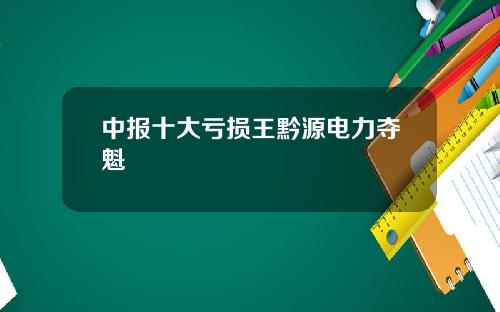 中报十大亏损王黔源电力夺魁