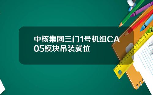 中核集团三门1号机组CA05模块吊装就位
