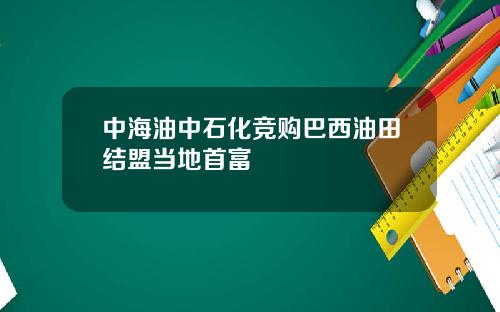 中海油中石化竞购巴西油田结盟当地首富