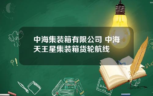 中海集装箱有限公司 中海天王星集装箱货轮航线