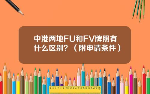 中港两地FU和FV牌照有什么区别？（附申请条件）