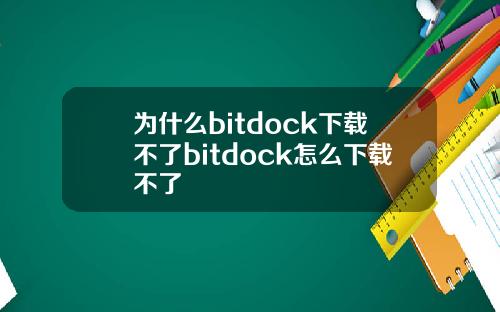 为什么bitdock下载不了bitdock怎么下载不了
