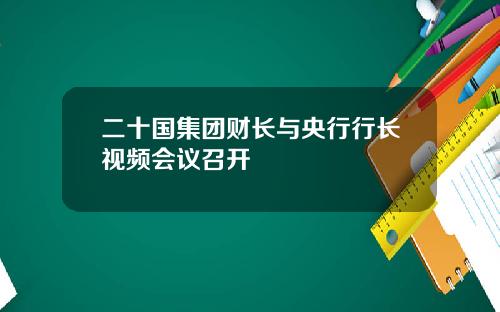 二十国集团财长与央行行长视频会议召开