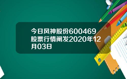 今日风神股份600469股票行情阐发2020年12月03日