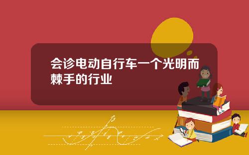 会诊电动自行车一个光明而棘手的行业