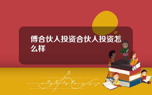 傅合伙人投资合伙人投资怎么样