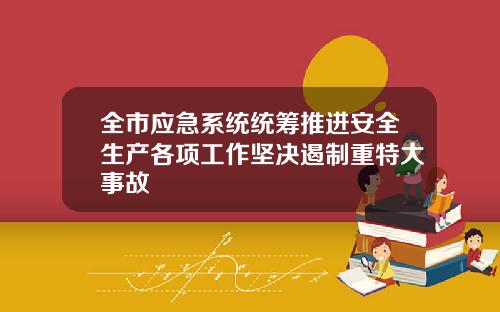 全市应急系统统筹推进安全生产各项工作坚决遏制重特大事故