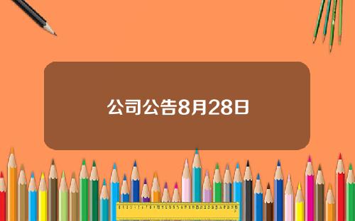 公司公告8月28日