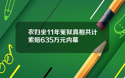 农妇坐11年冤狱真相共计索赔635万元内幕