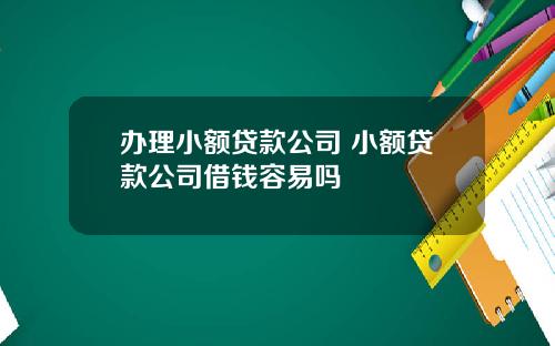 办理小额贷款公司 小额贷款公司借钱容易吗