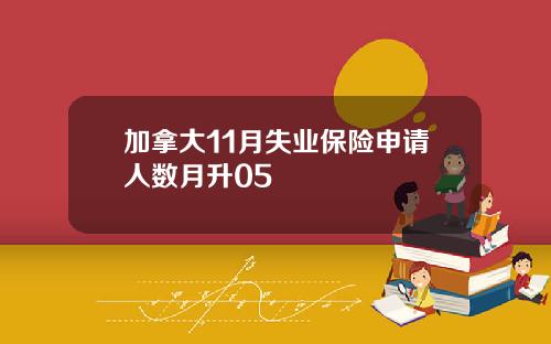 加拿大11月失业保险申请人数月升05