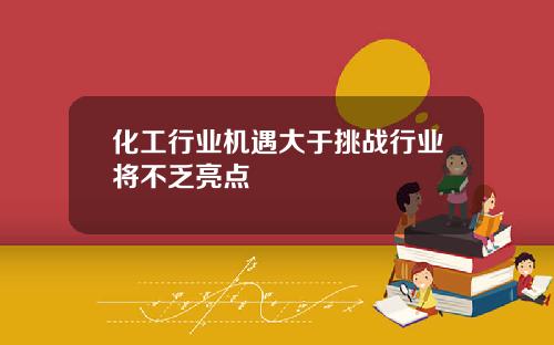 化工行业机遇大于挑战行业将不乏亮点