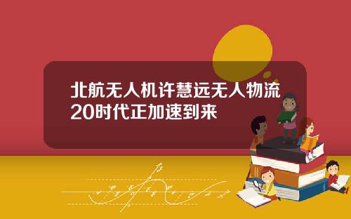 北航无人机许慧远无人物流20时代正加速到来