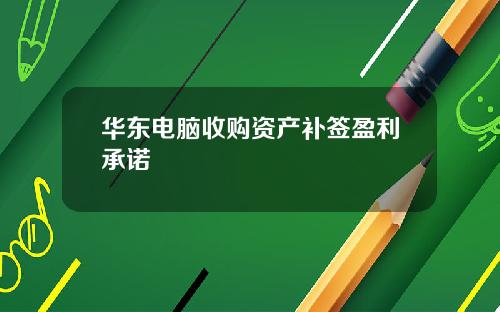 华东电脑收购资产补签盈利承诺