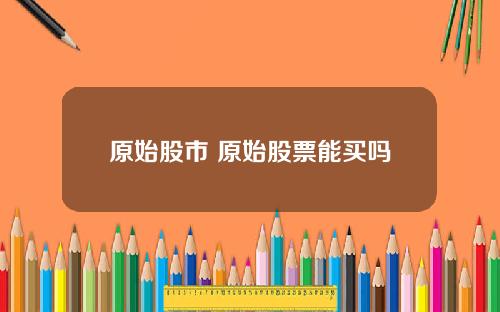 原始股市 原始股票能买吗