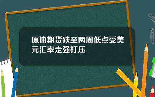原油期货跌至两周低点受美元汇率走强打压