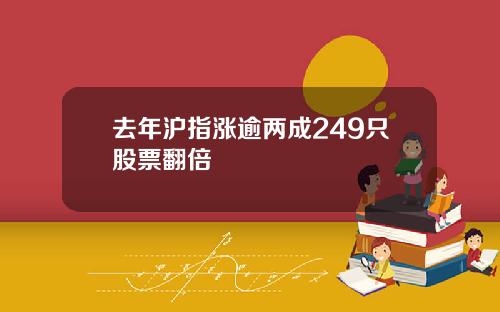去年沪指涨逾两成249只股票翻倍