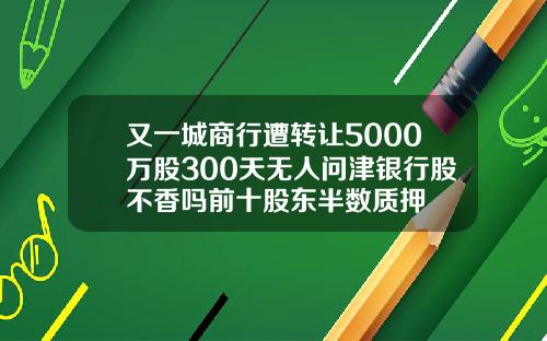 又一城商行遭转让5000万股300天无人问津银行股不香吗前十股东半数质押