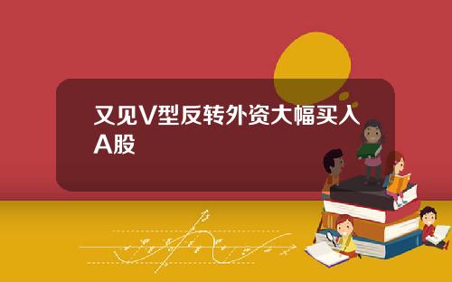 又见V型反转外资大幅买入A股