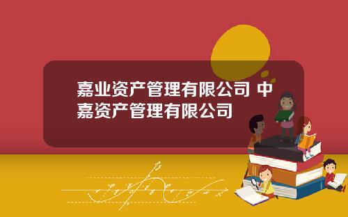 嘉业资产管理有限公司 中嘉资产管理有限公司