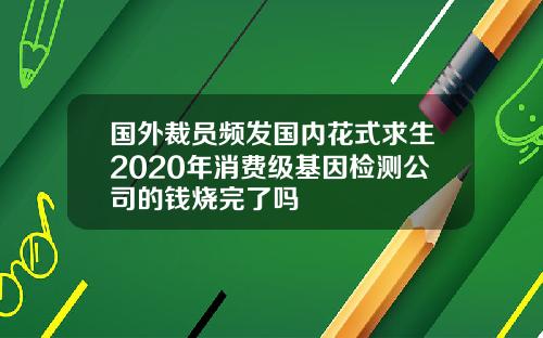 国外裁员频发国内花式求生2020年消费级基因检测公司的钱烧完了吗