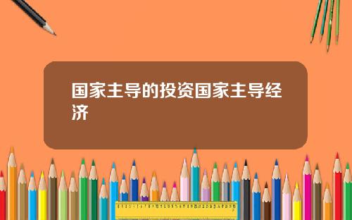 国家主导的投资国家主导经济