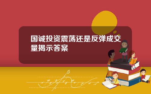 国诚投资震荡还是反弹成交量揭示答案
