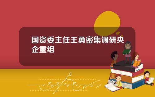 国资委主任王勇密集调研央企重组