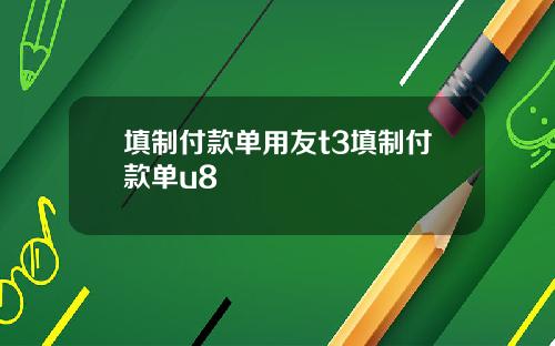 填制付款单用友t3填制付款单u8