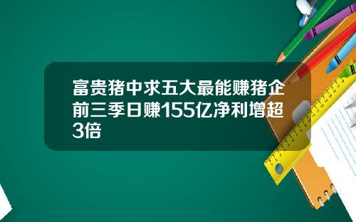 富贵猪中求五大最能赚猪企前三季日赚155亿净利增超3倍