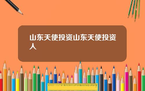山东天使投资山东天使投资人