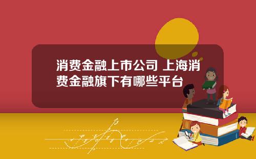 消费金融上市公司 上海消费金融旗下有哪些平台